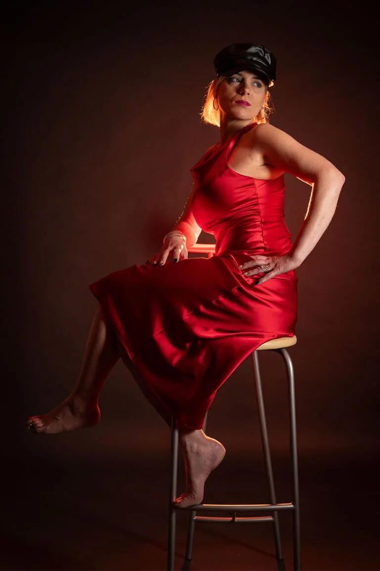 Portrait féminin en studio